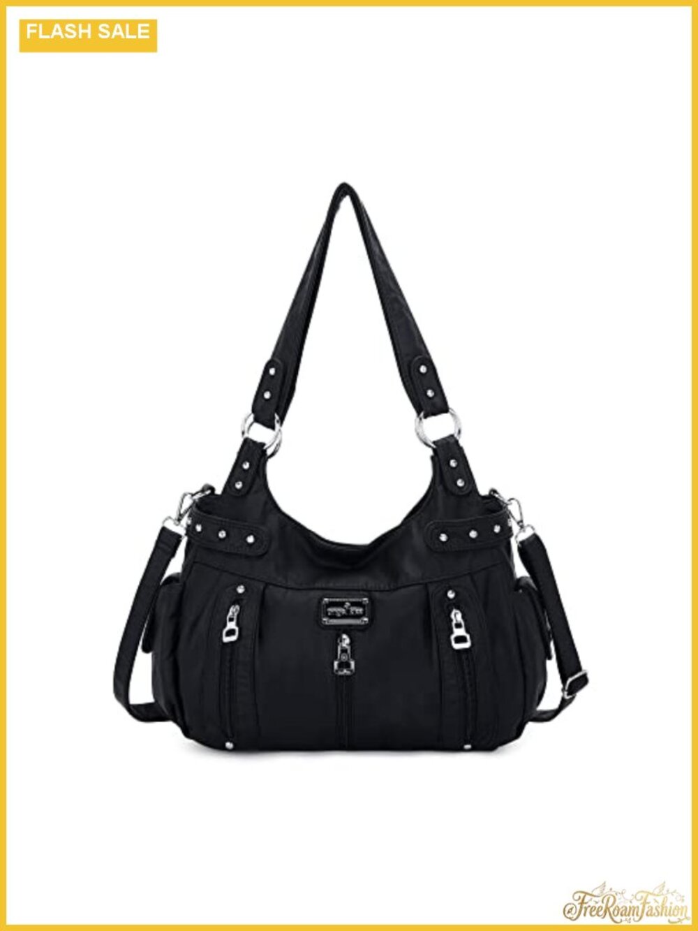 Large Faux Leather Hobo Satchel Crossbody Handbag for Women